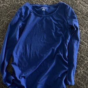 Maternity Blue Long Sleeve Top